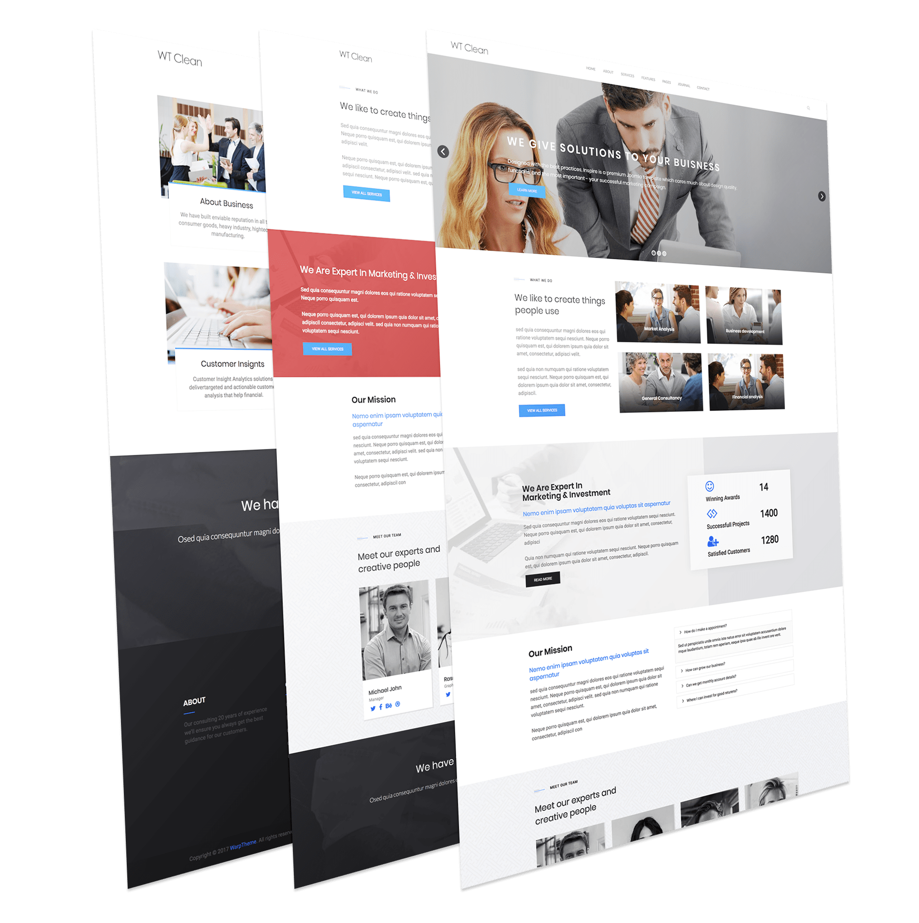  Business Joomla Template Free - WT Clean